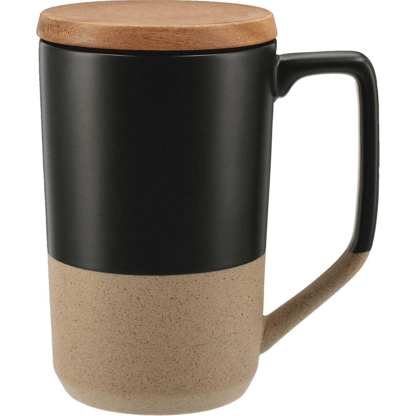 Tahoe Tea Coffee Ceramic Mug with Wood Lid 16oz